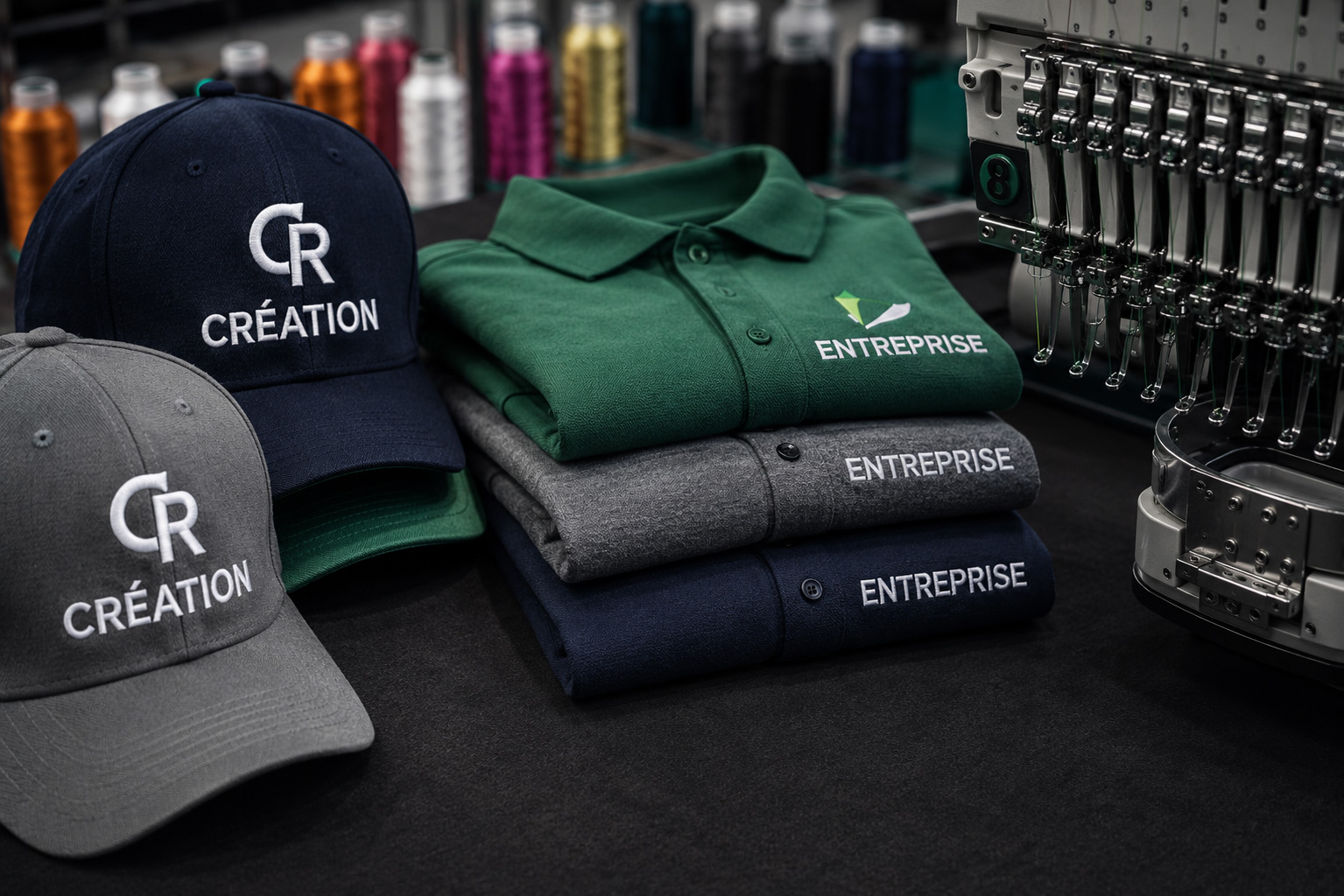 Casquettes et polos brodés sur mesure PSC Brod Montpellier